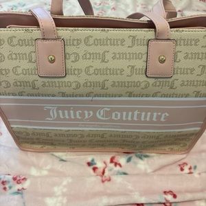 Juicy Couture purse tote bag tan & pink NWT